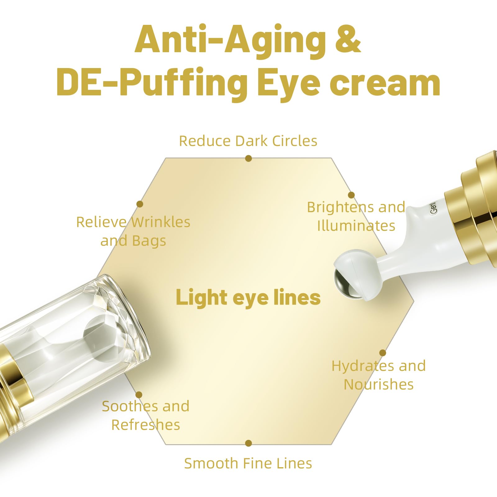 UJHAY 360-degree eye roller ball for cooling massage and better serum absorption.