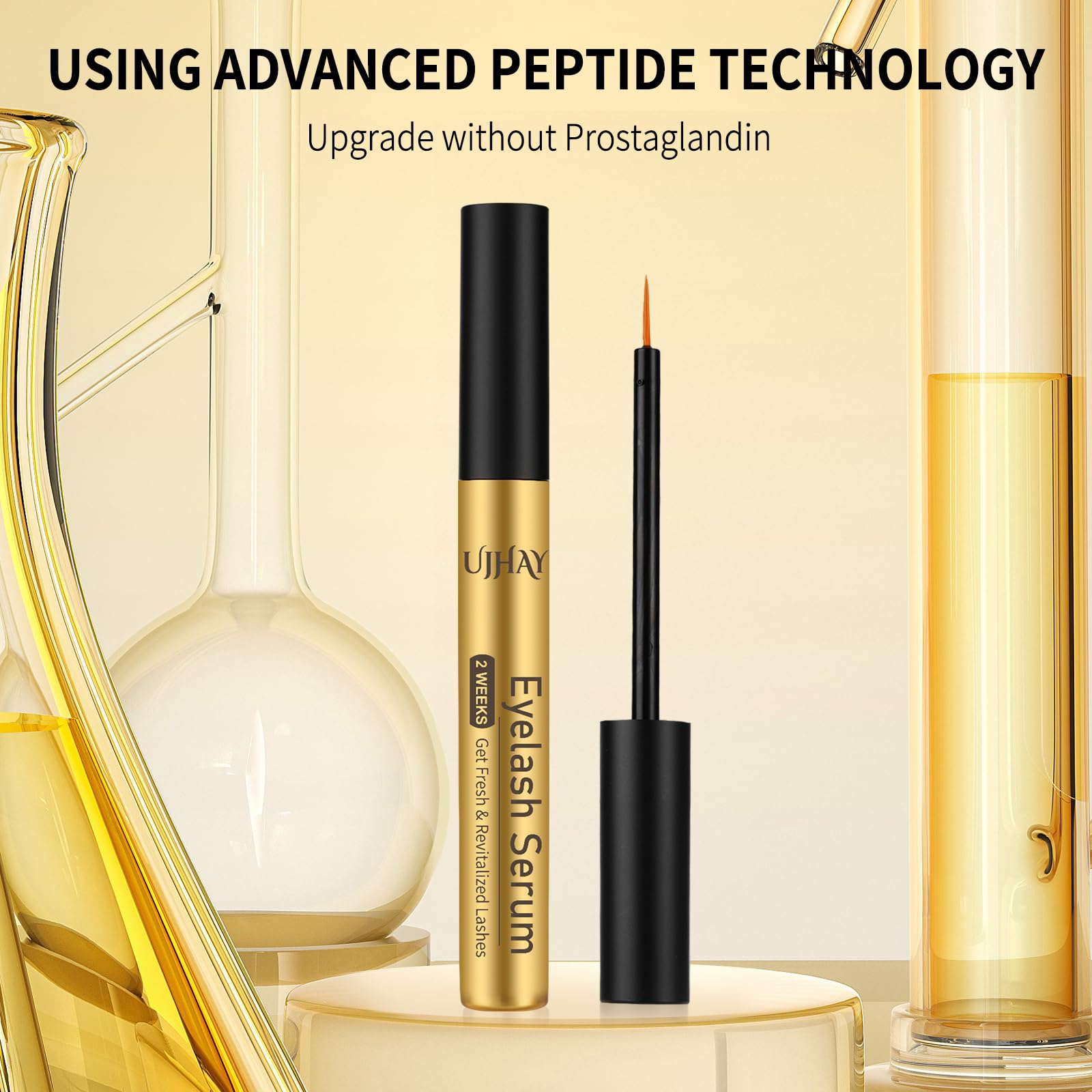 UJhay application on lower lashes during routine.