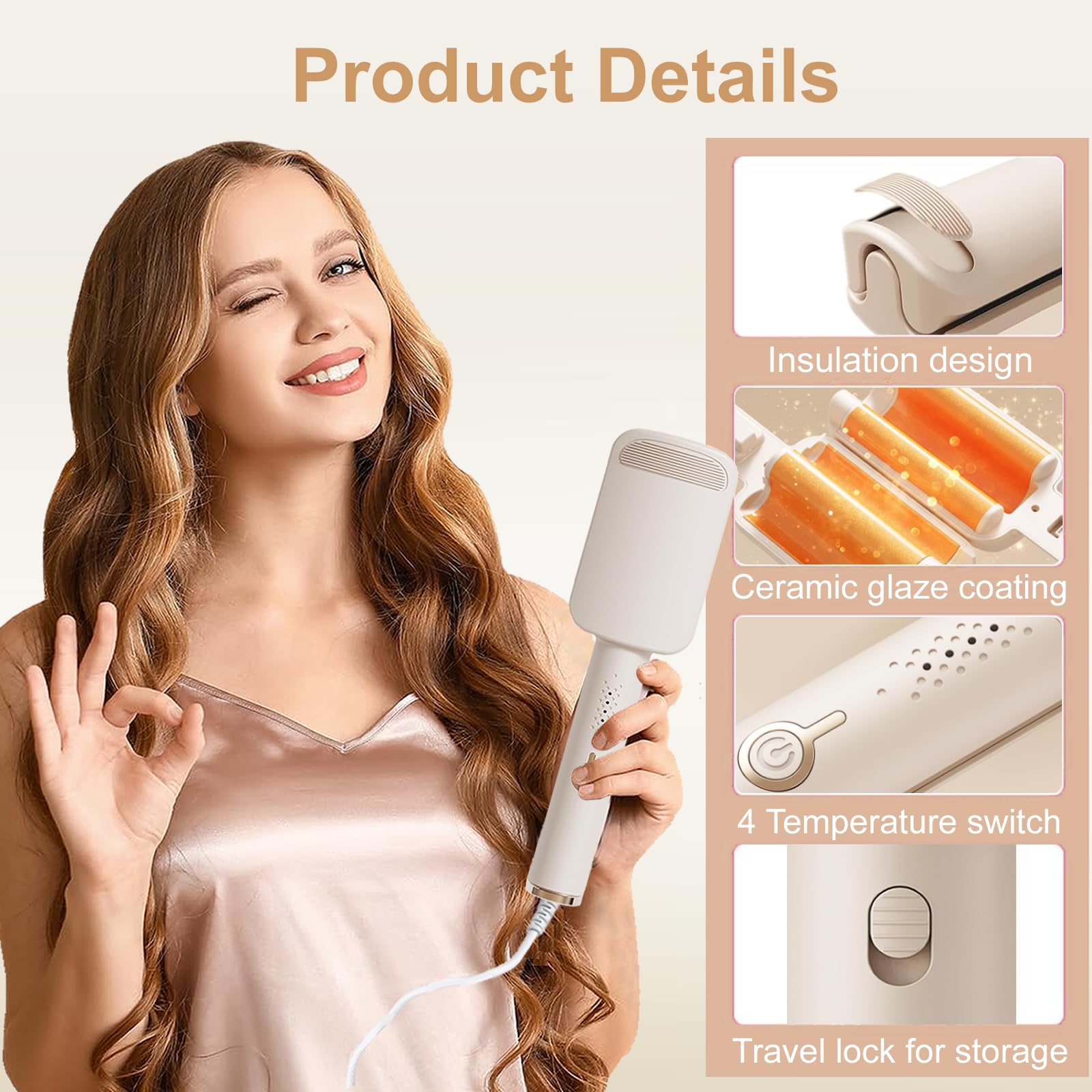 UJIO 360° swivel cord gives comfortable control during styling sessions.
