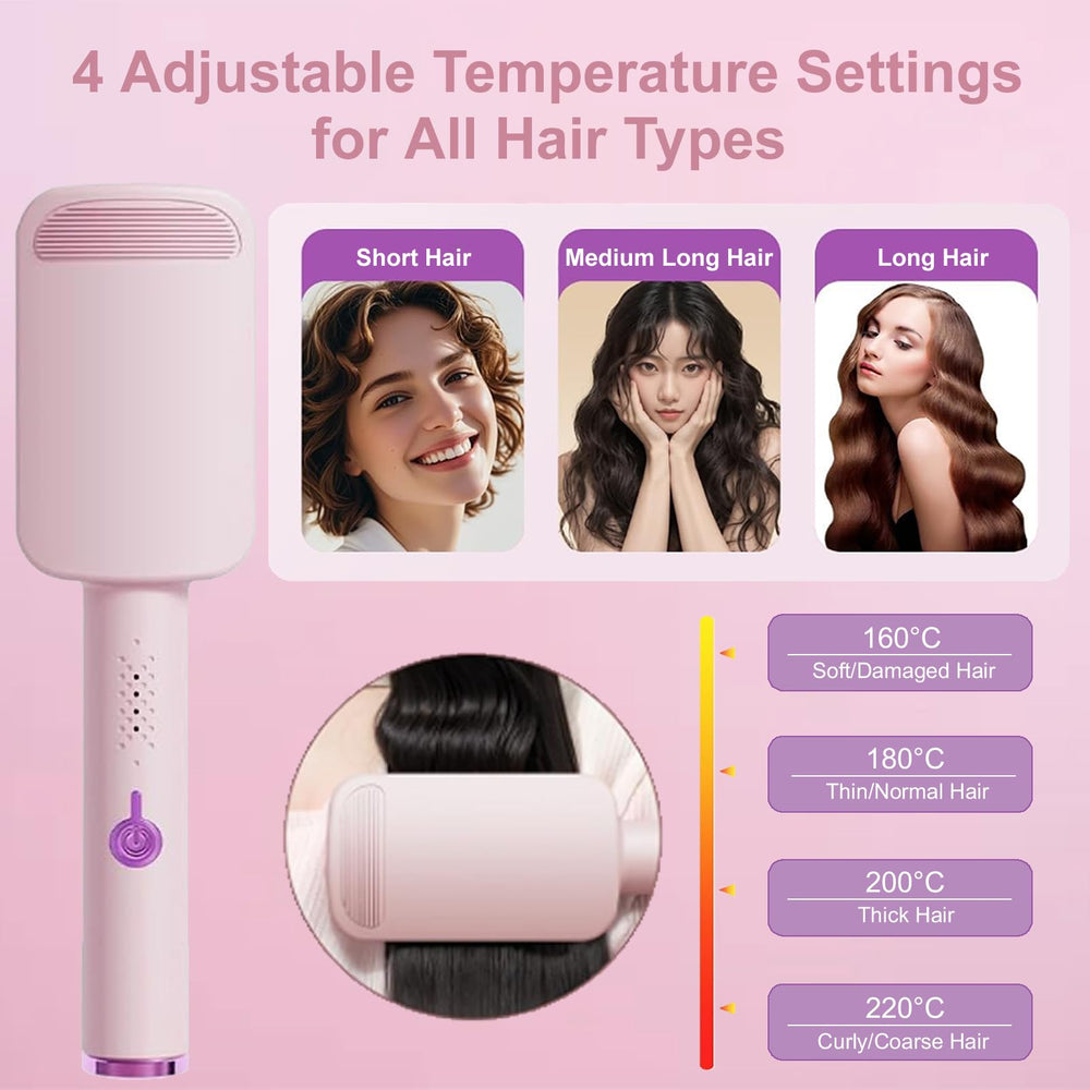 UJIO four temperature settings for diverse hair types and textures