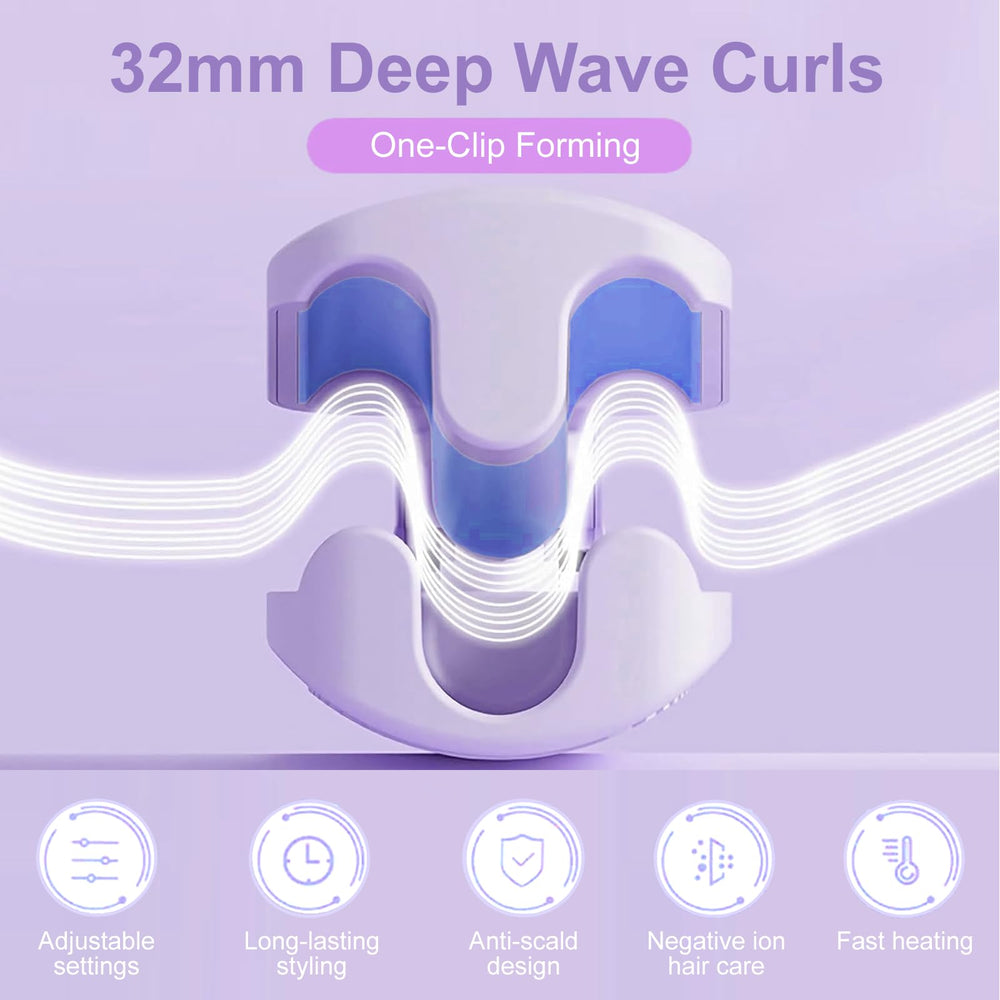 UJIO crimper shows double V-barrel design for smooth, even waves