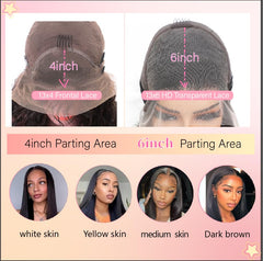 UKOWN 28-inch straight lace front wig texture close-up highlights sleek hair