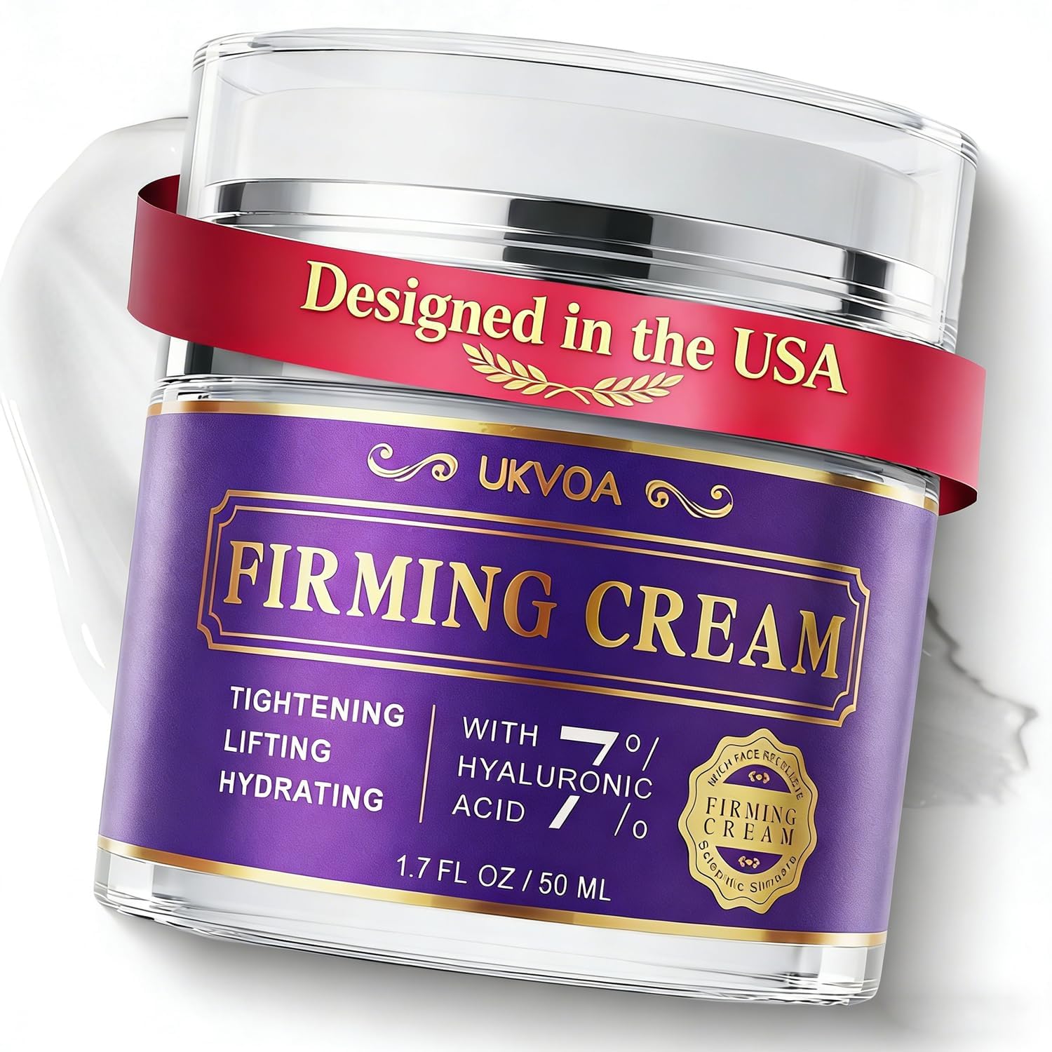 UKVOA Anti Aging Cream bottle pump for easy daily application on face and neck.