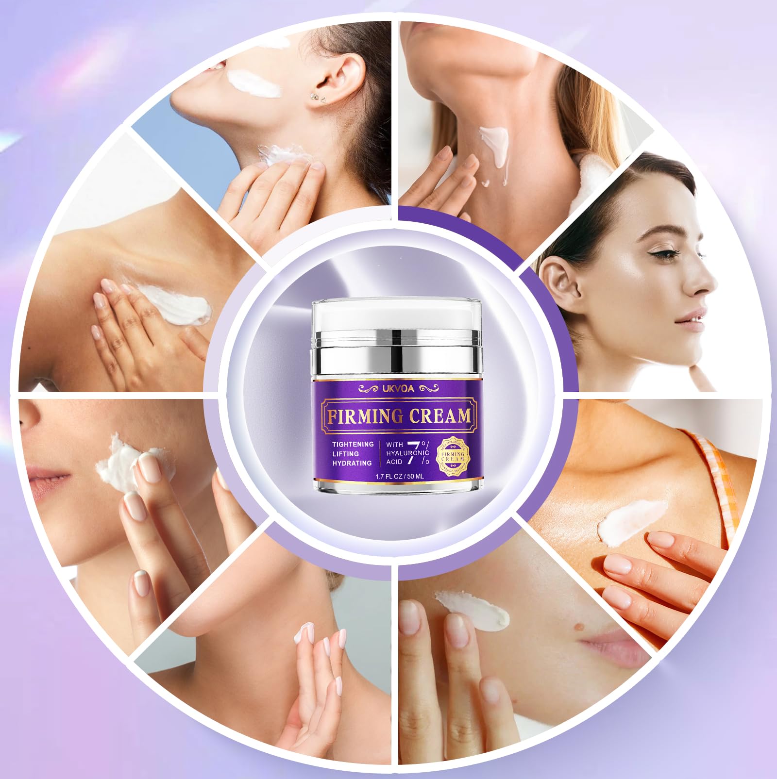 UKVOA Anti Aging Cream brand display showcasing mature skin care option.