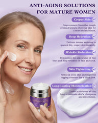 UKVOA Anti Aging Cream neck-face application demonstrates targeted use on sagging areas.