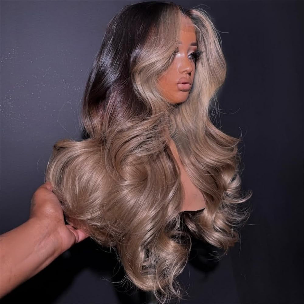 Ulaphence HD lace closure wig blends discreetly with skin tone for undetectable part.
