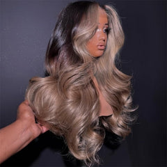 Ulaphence HD lace closure wig blends discreetly with skin tone for undetectable part.