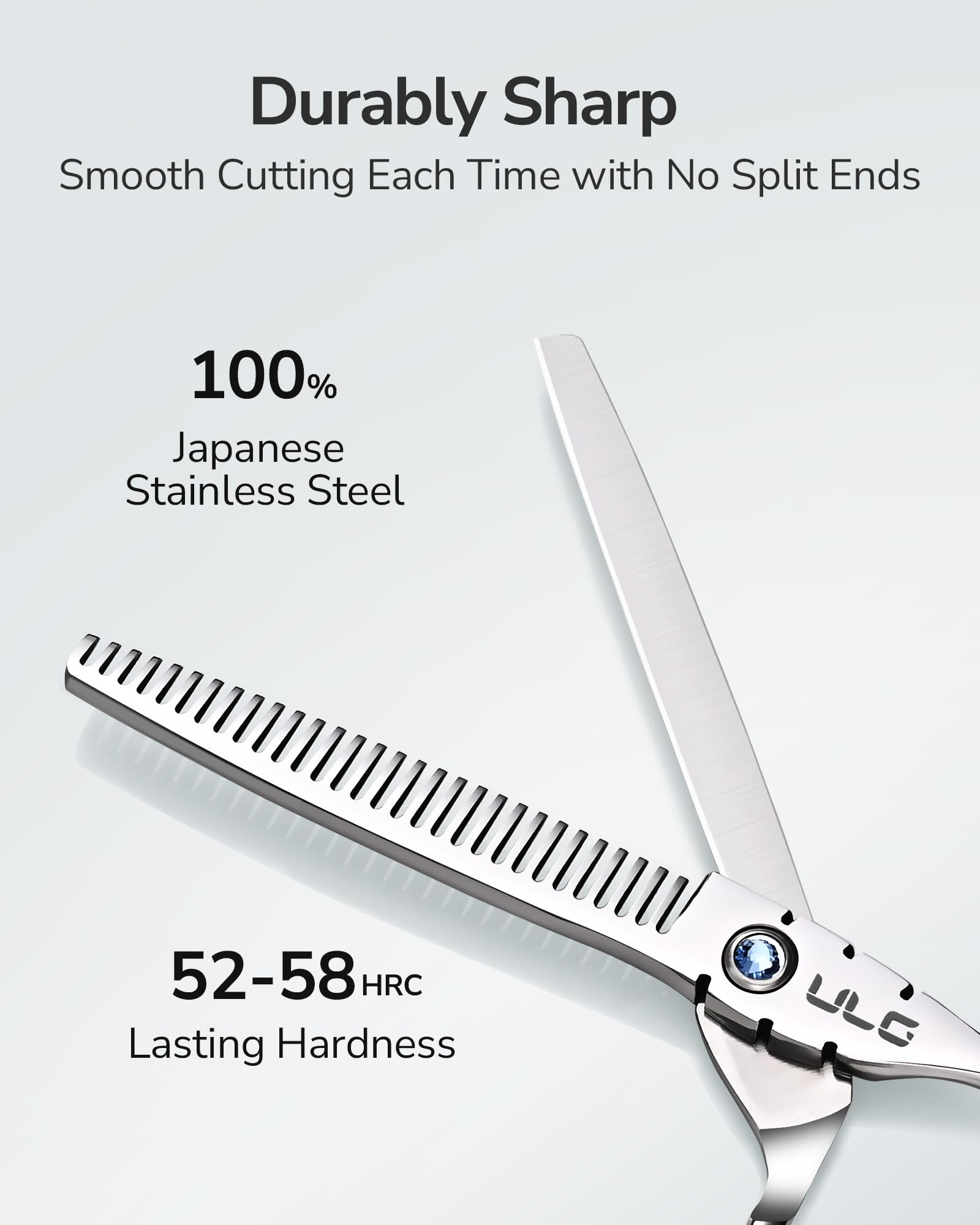 ULG 30-tooth seamless thinner reduces bulk without shortening length.