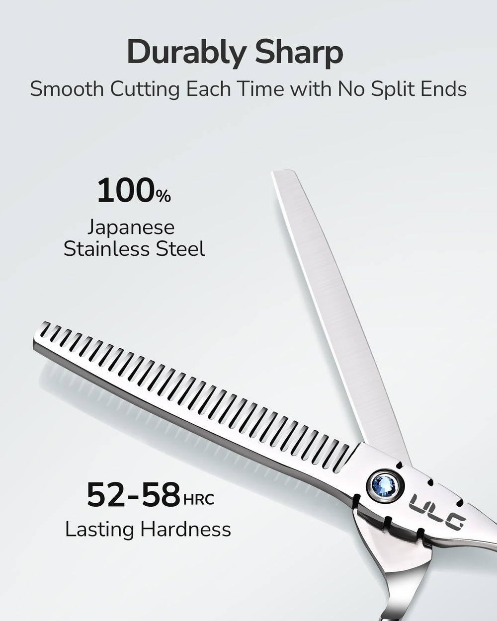 ULG 30-tooth seamless thinner reduces bulk without shortening length.