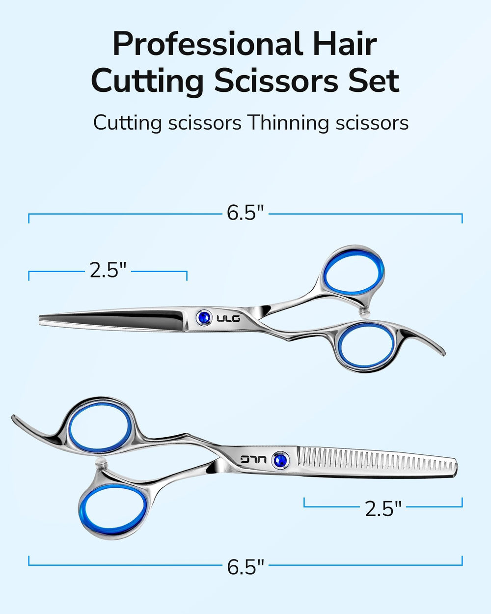 ULG 440C Japanese stainless steel scissors for smooth trimming