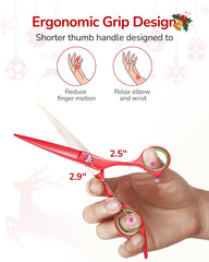 ULG 6.5-inch cutting scissors highlighting lightweight design for better control