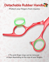 ULG cutting scissors with rubber finger holes for a secure fit