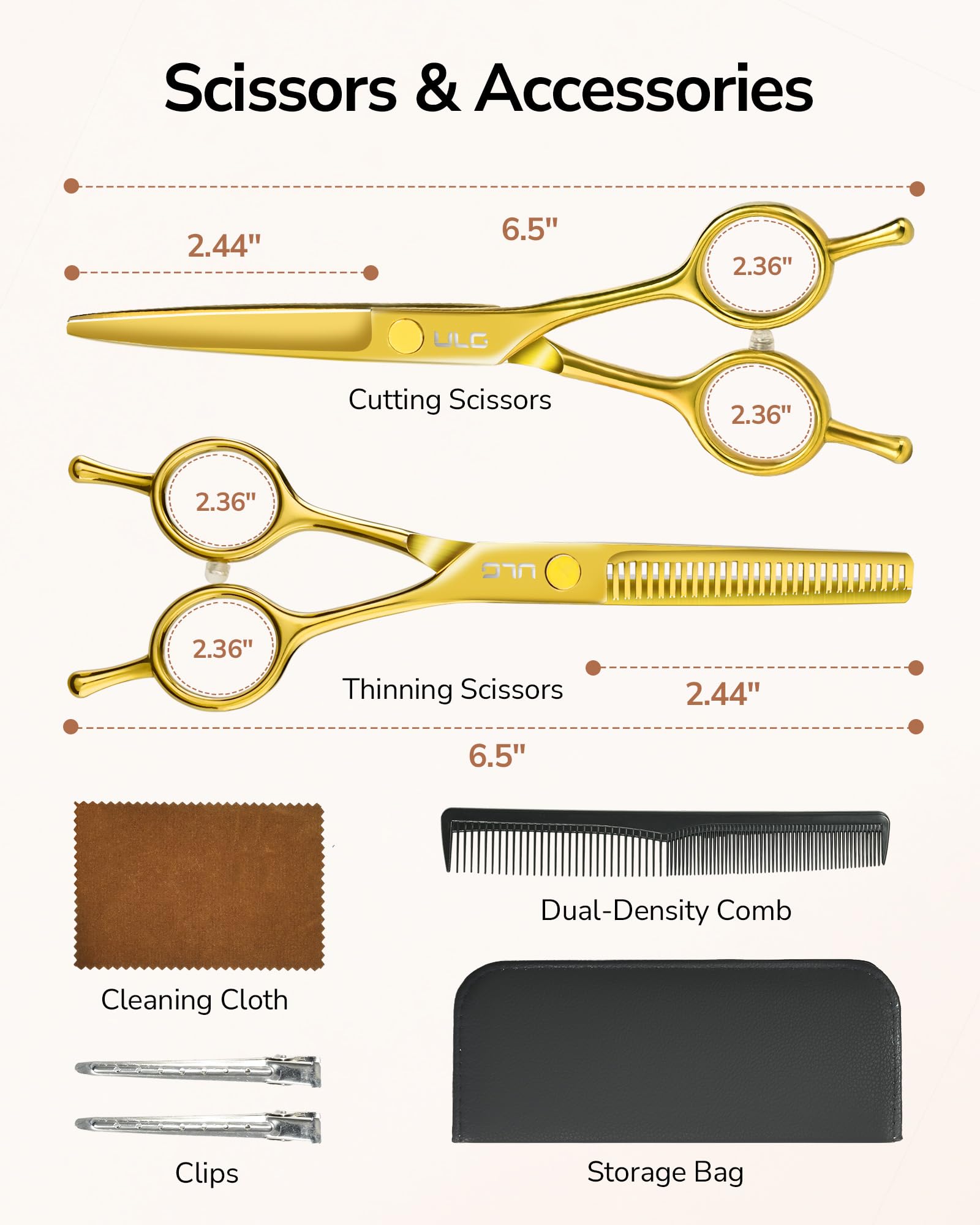 ULG cleaning cloth in gold finish for tool maintenance