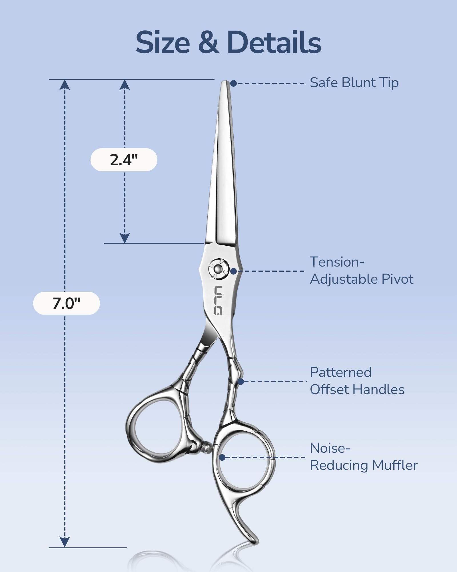 ULG engraved handles provide stylish grip and a confident hold.