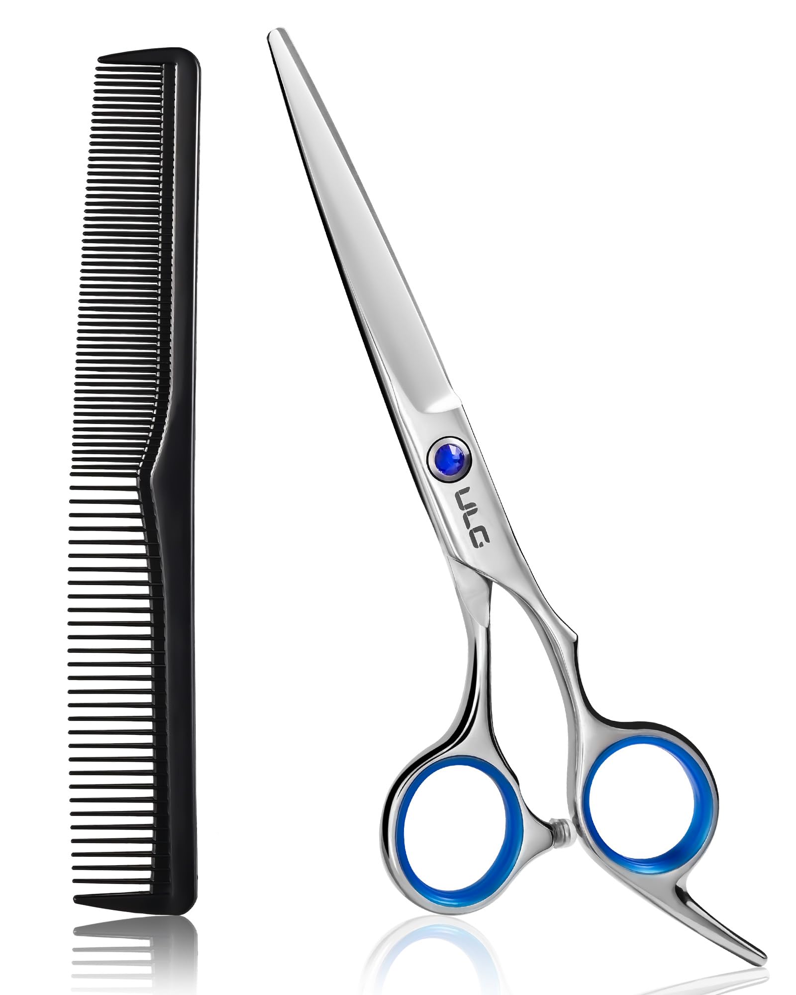 ULG hair cutting scissors with razor edge blade for precise, clean cuts.