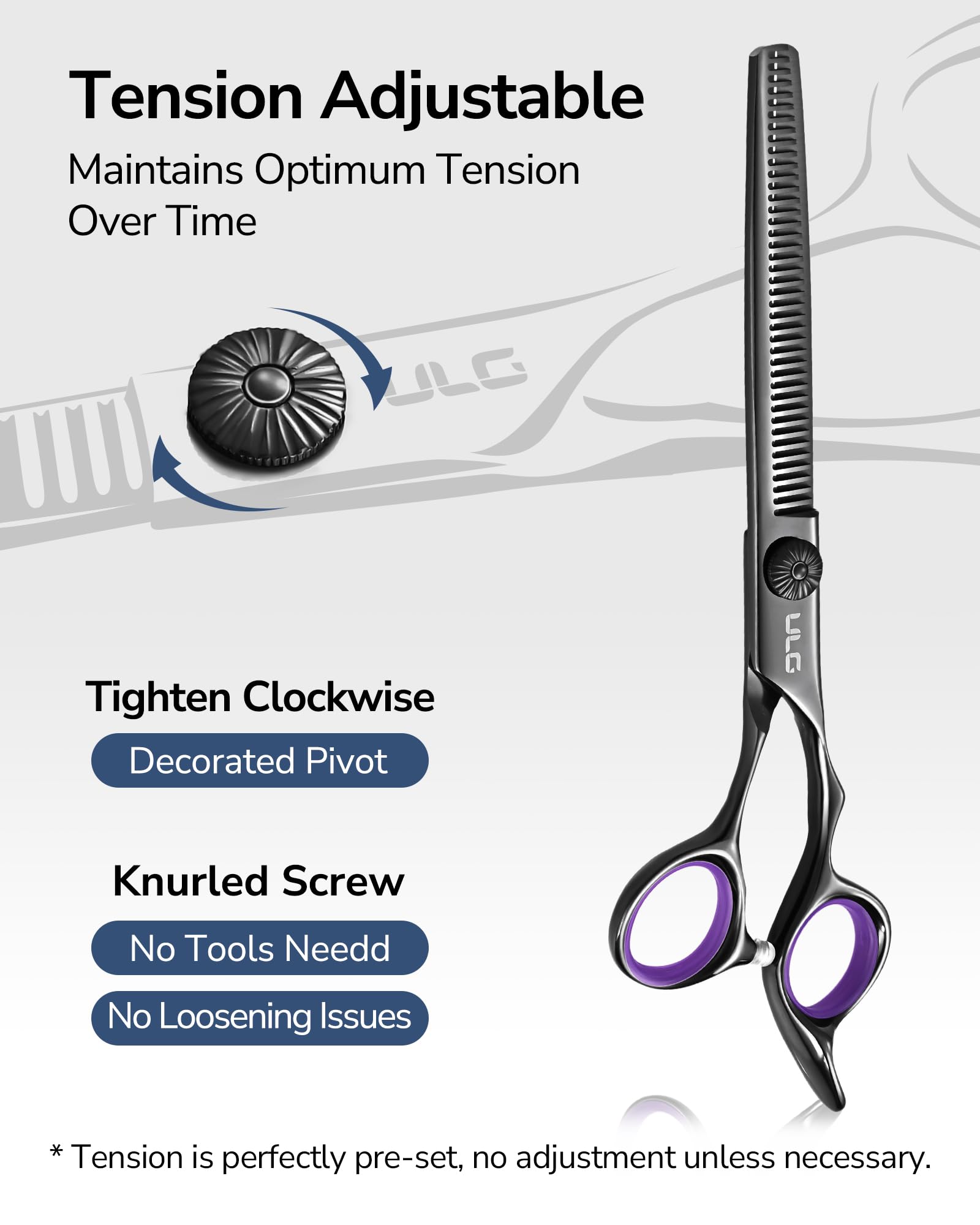 ULG comb and clips included for precise sectioning and neat results