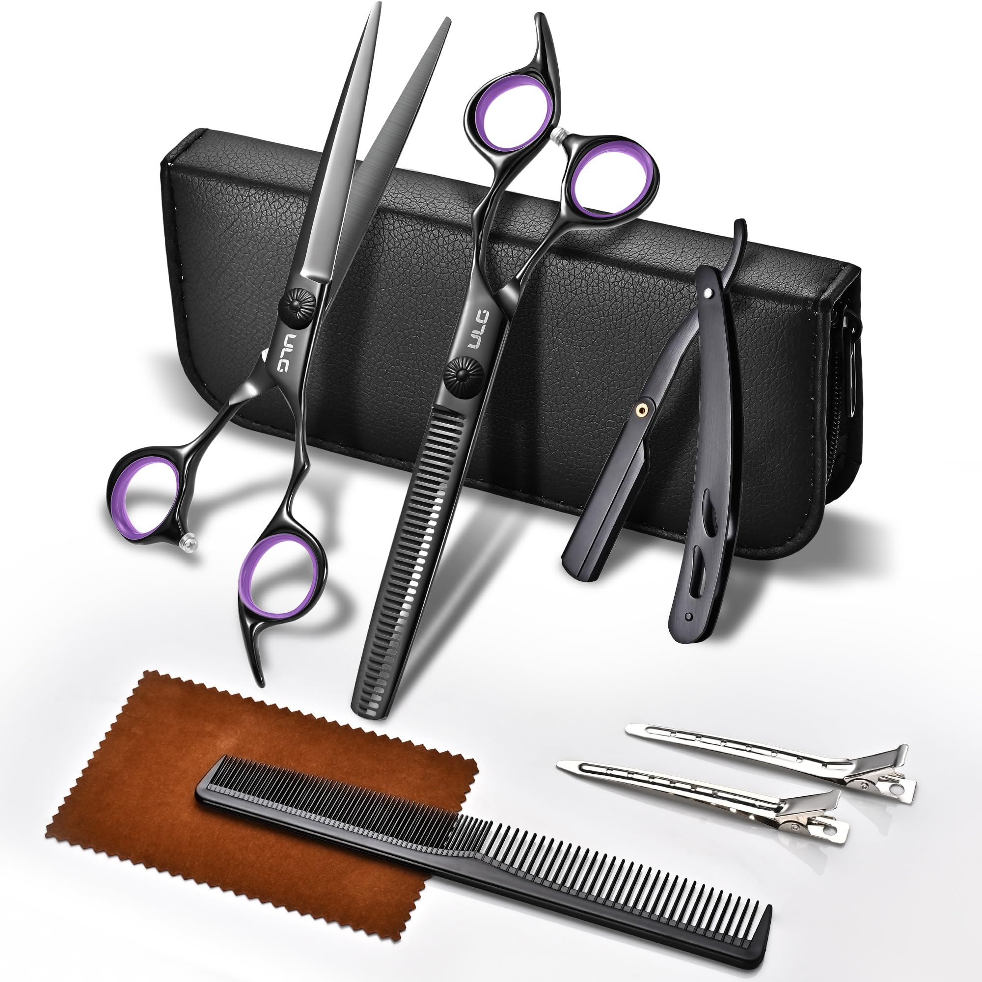 ULG 7-Inch hair cutting scissors set main image for convenient home grooming