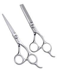 ULG Hair Cutting Scissors Set with razor-sharp blades for precise, clean cuts.
