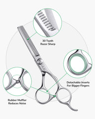 ULG Hair Cutting Scissors Set adjustable screw for tailor-made tension.