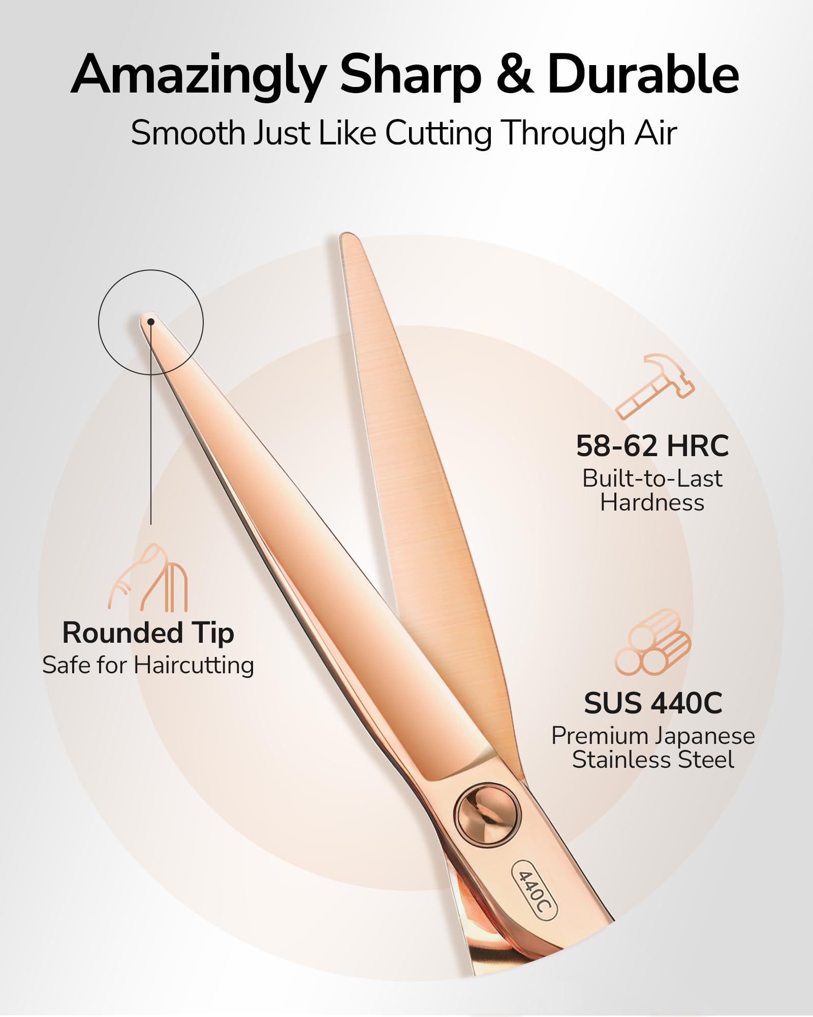ULG hand-honed blades for razor-like sharpness and smooth cuts.