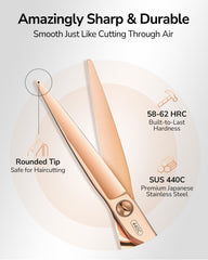 ULG hand-honed blades for razor-like sharpness and smooth cuts.