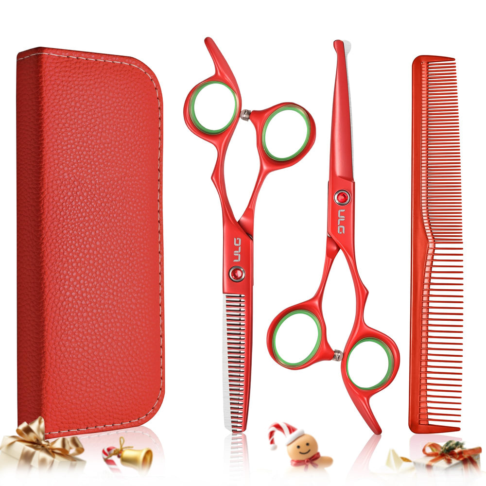 ULG Kids hair cutting scissors with round tip for safe toddler trims
