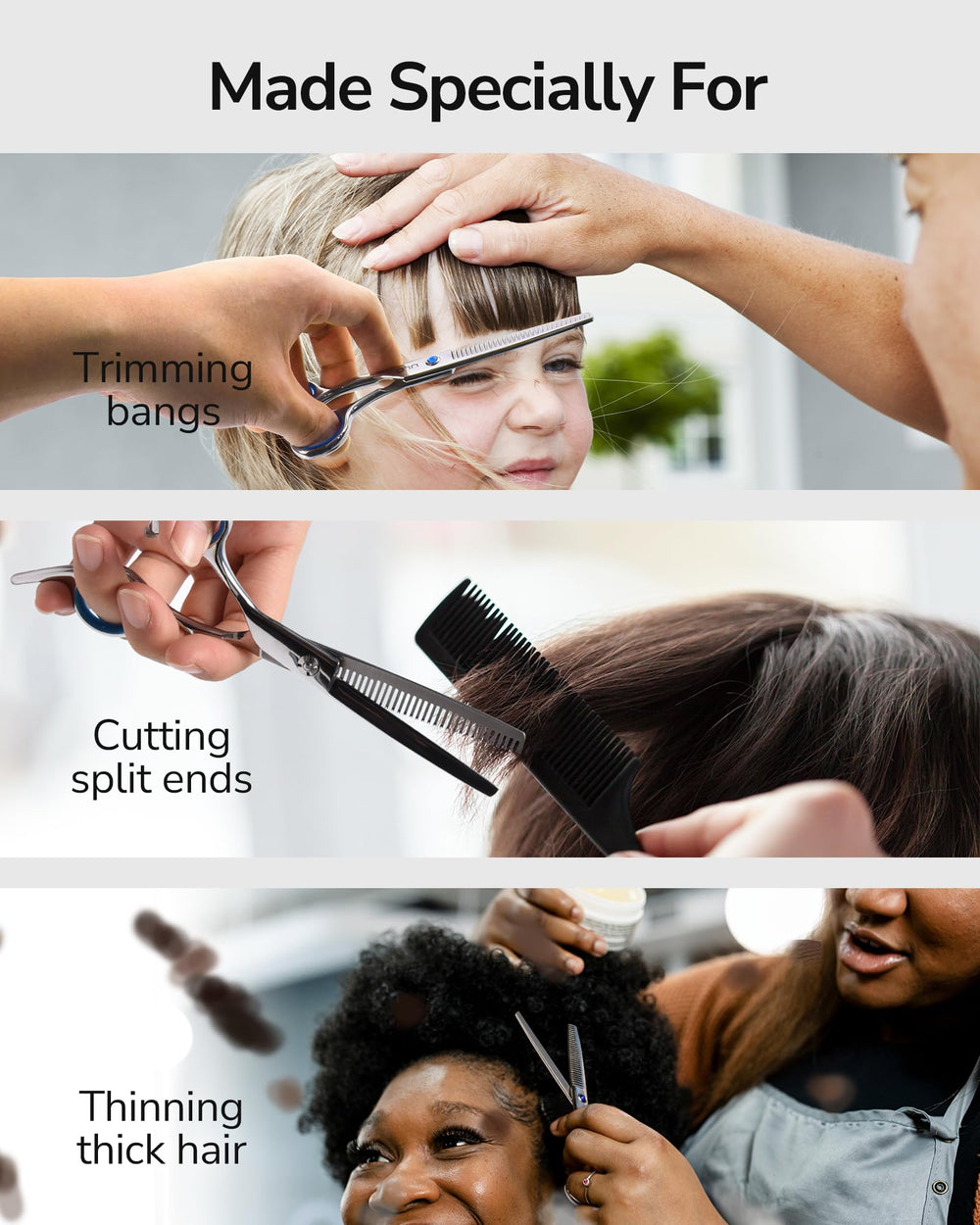 ULG professional salon scissors with a 12-month warranty