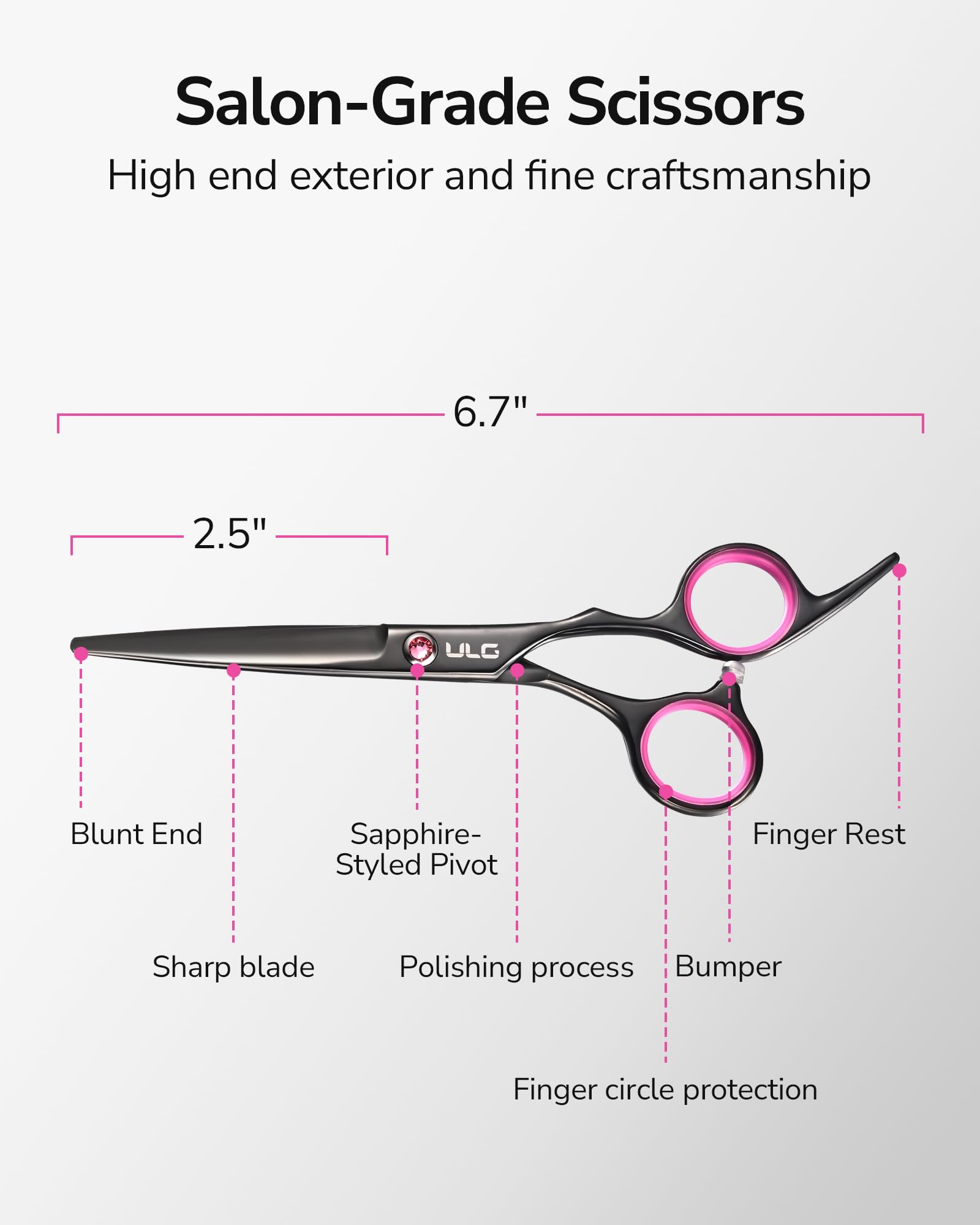 ULG mirror-finish with sapphire pivot adds elegance and smooth pivot action