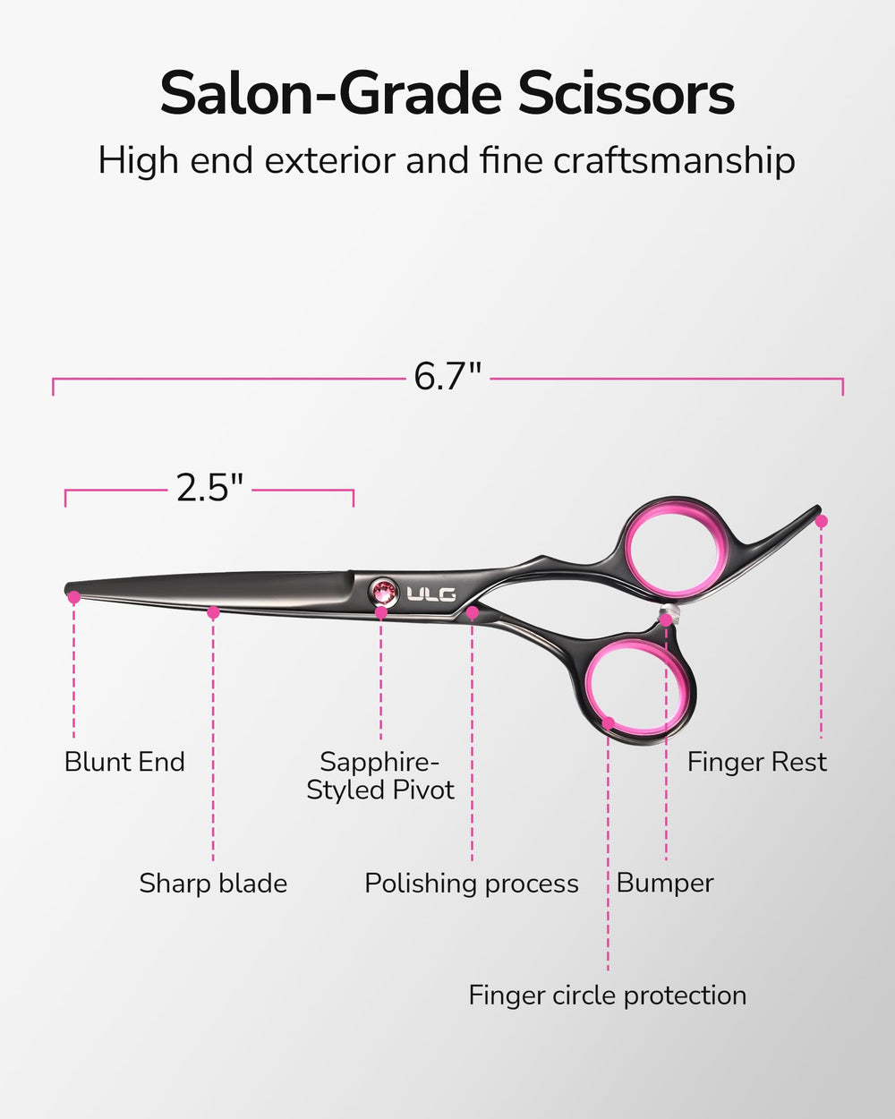 ULG mirror-finish with sapphire pivot adds elegance and smooth pivot action