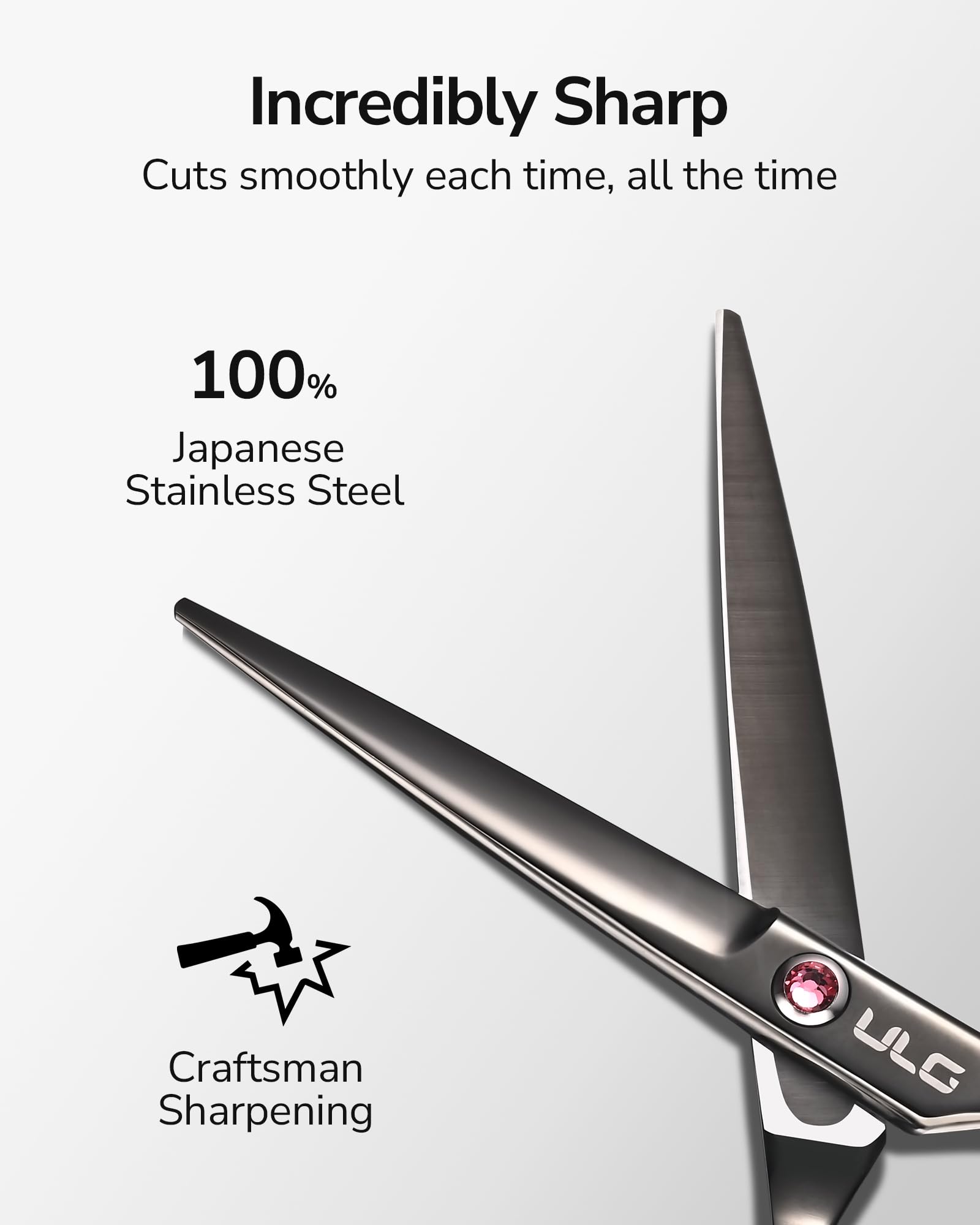 ULG offset grip eases thumb and wrist strain for longer cutting sessions
