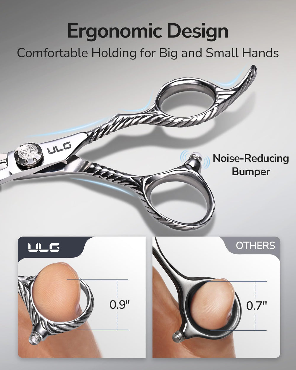 ULG light and balanced design reduces fatigue in busy salons