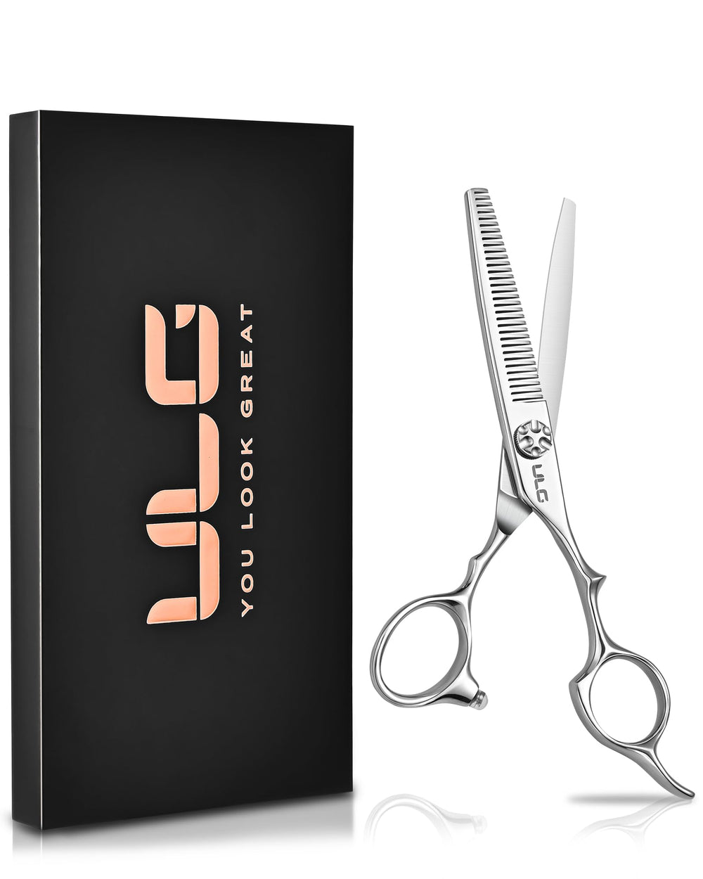 ULG professional thinning scissors with 6.7 inch blades for precise texturing in salons