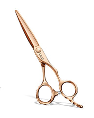 ULG professional hair scissors with rose gold finish for luxury precision.