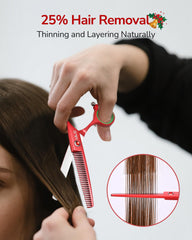 ULG professional texturizing shears with 30 teeth for smooth texture on layers