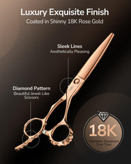 ULG rose gold plating with diamond-pattern finger holes for premium grip.