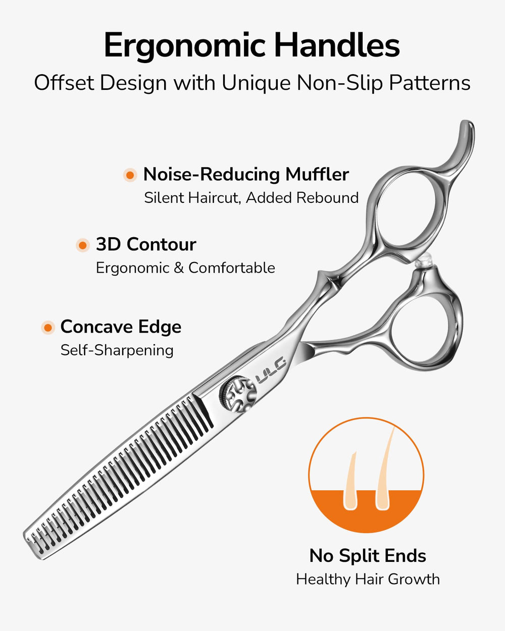 ULG versatile tool for thinning, blending, and texturizing at home or in the salon