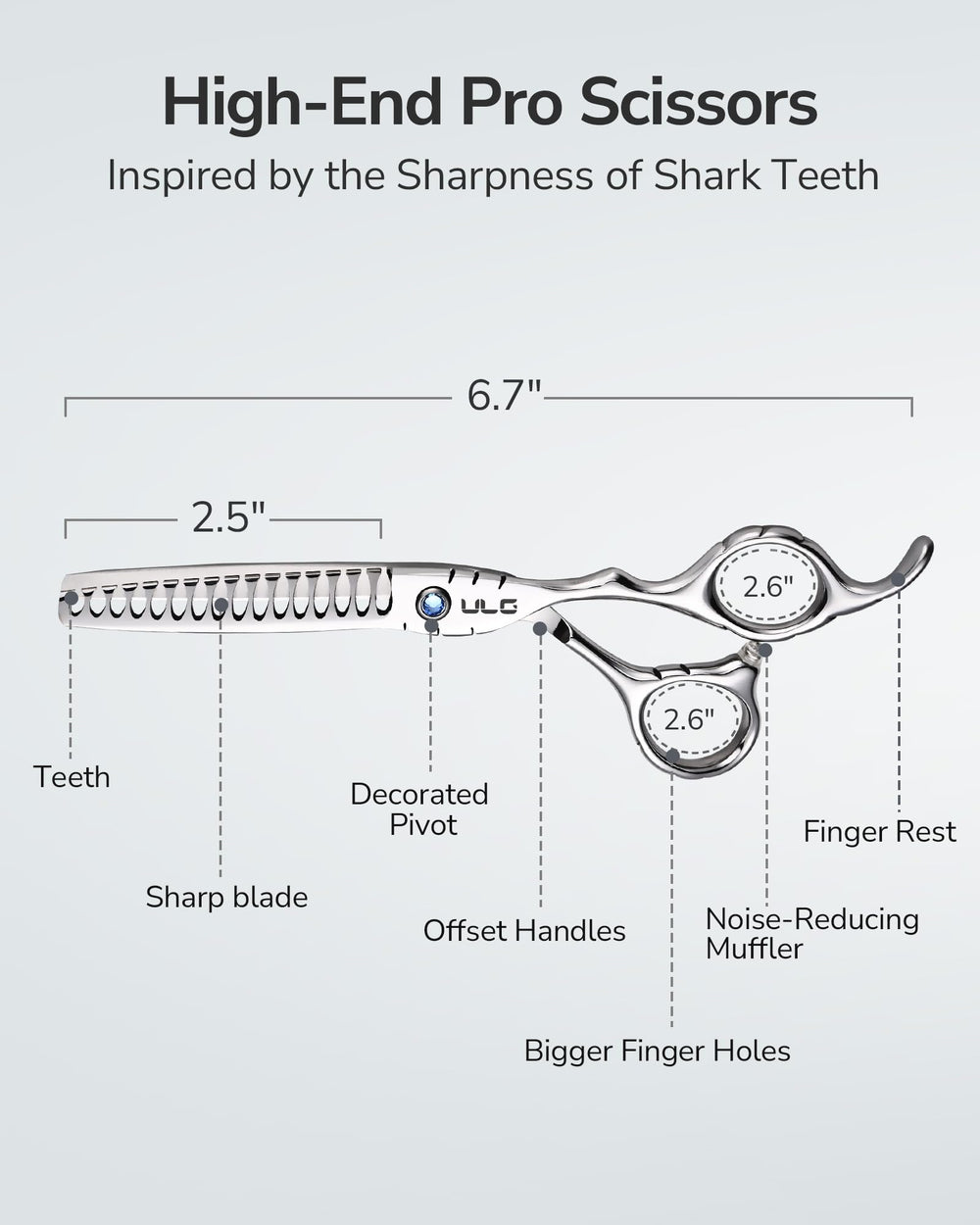ULG shark teeth blade delivers clean cuts for professional use