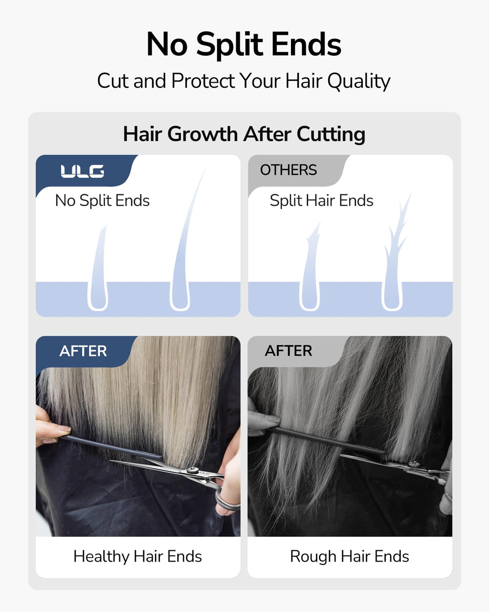 ULG texturizing razor for versatile styling and layering.