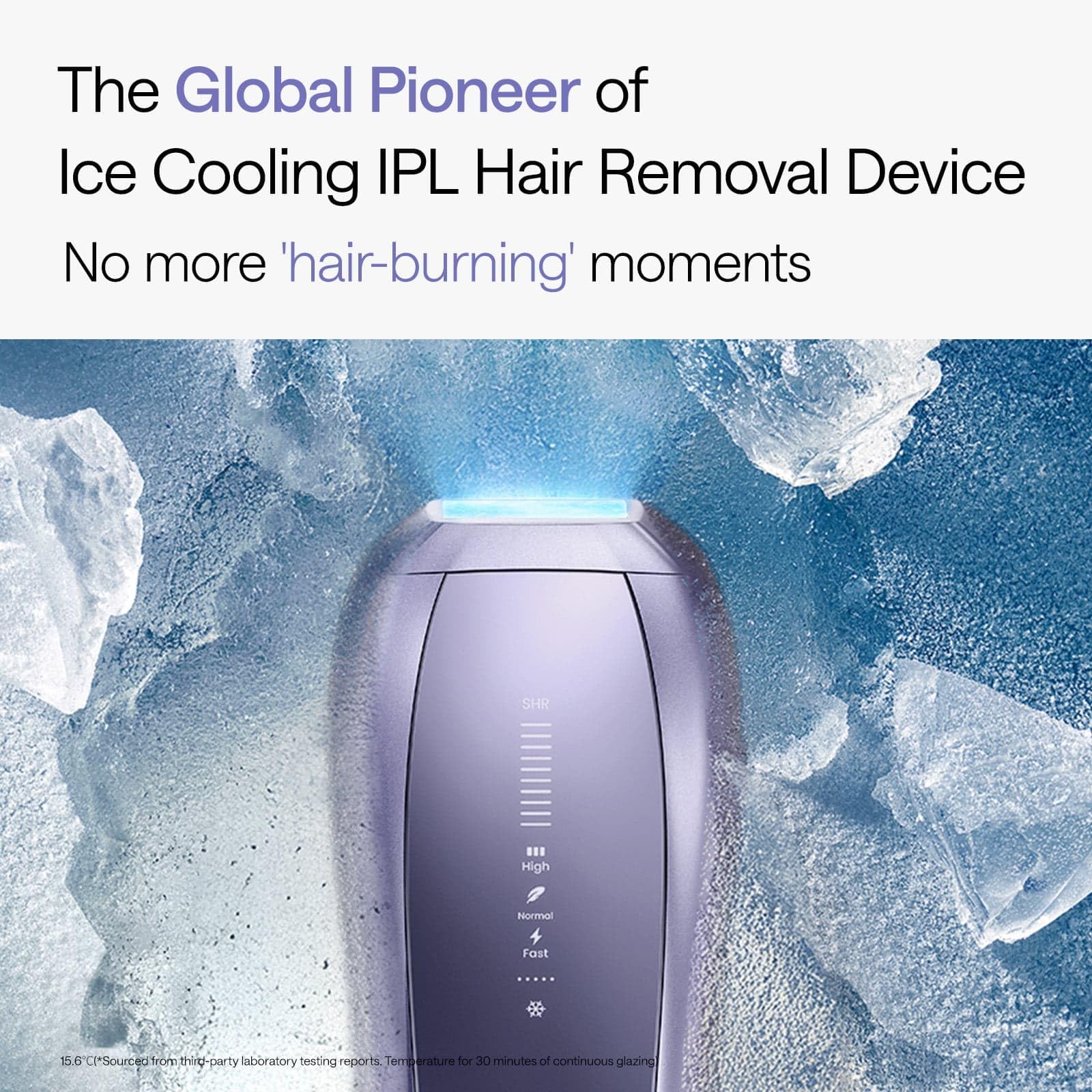 Ulike Air 10 IPL device side view showing slim profile for easy storage
