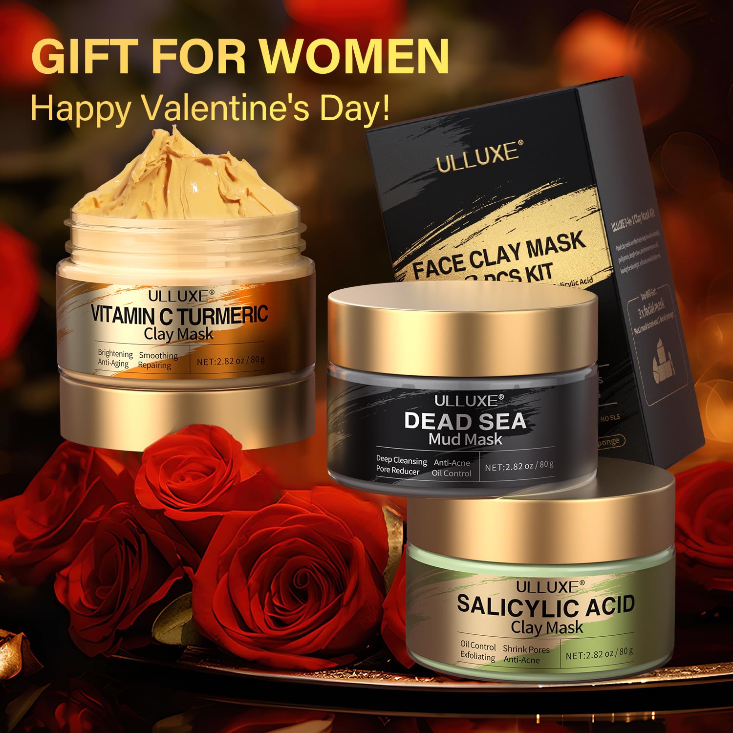 Ulluxe Dead Sea Mud mask deep cleansing for smoother, refreshed skin.