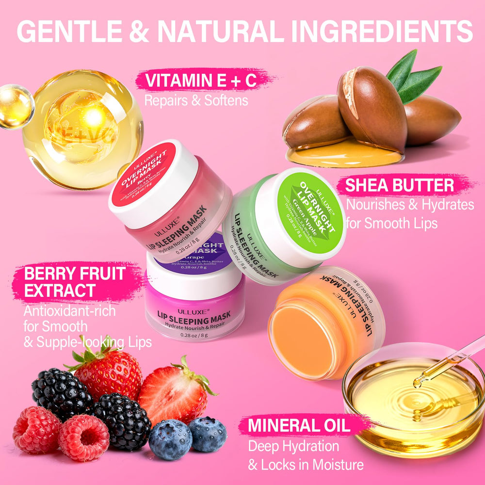 masque lèvres saveur pomme verte ulluxe, douceur naturelle