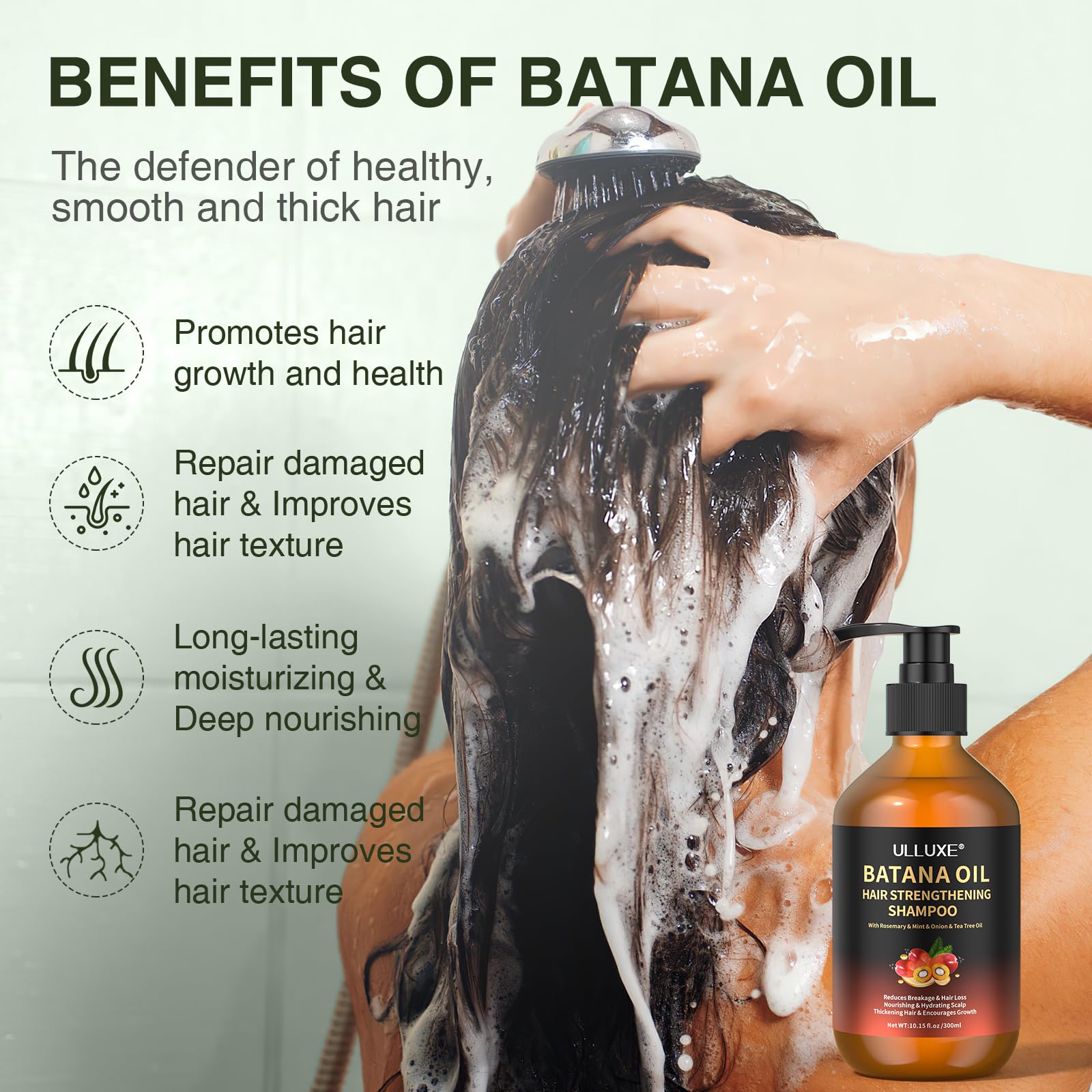 ulluxe Onion Biotin boost focuses on strengthened roots and growth support.