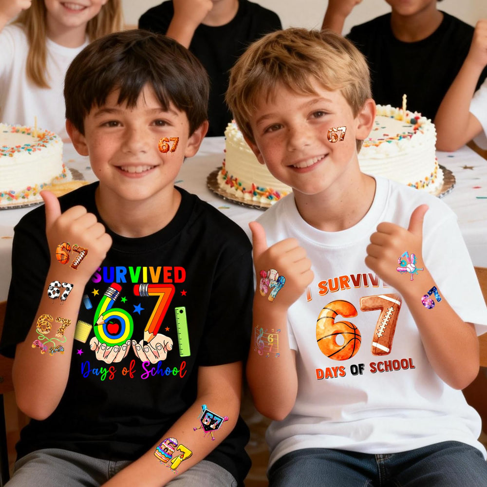 Ulmisfee Six Seven tattoo collection offers diverse designs for versatile party décor.