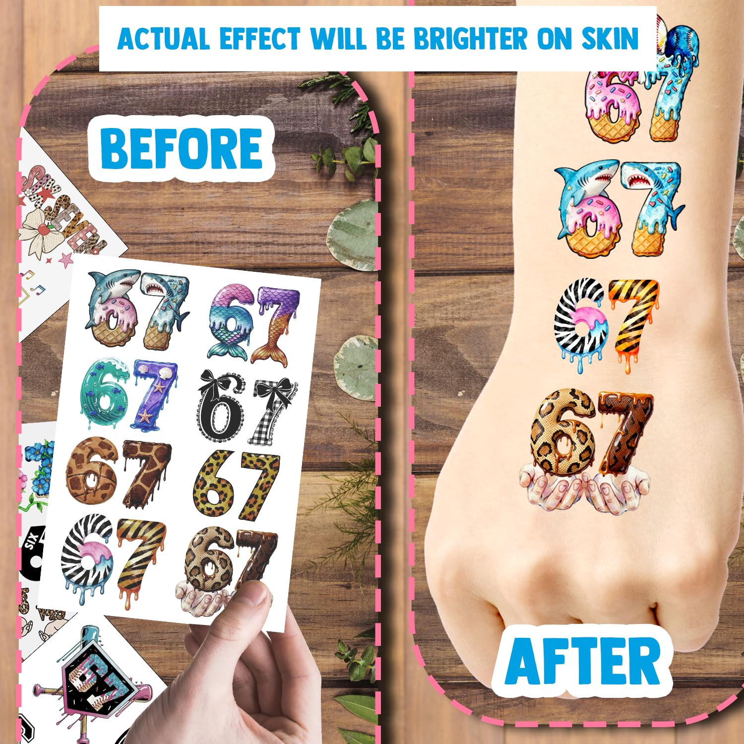 Ulmisfee Six Seven party tattoos spark games, photo moments, and celebrations.
