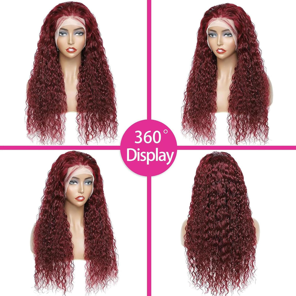 ULRICA Burgundy Wig Pre Plucked Natural Hairline provides a ready-to-wear, realistic look.