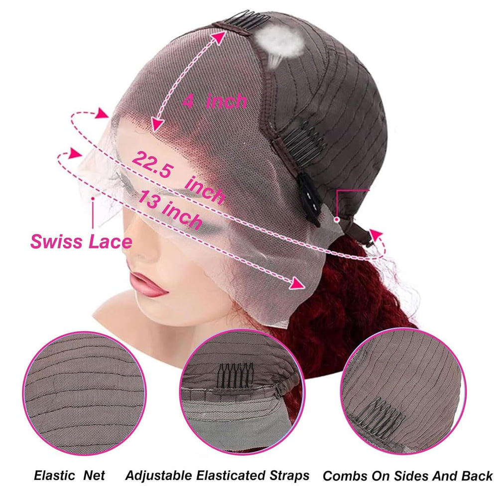 ULRICA Burgundy Wig Wine Red Color adds elegance for weddings, parties, and everyday wear.