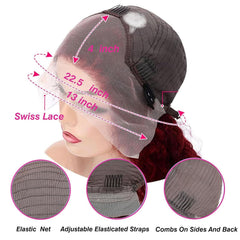 ULRICA Burgundy Wig Wine Red Color adds elegance for weddings, parties, and everyday wear.