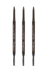 Ulta Beauty Ultra Slim Brow Pencil in Dark Brown 3-pack with spoolie for precise natural brows.