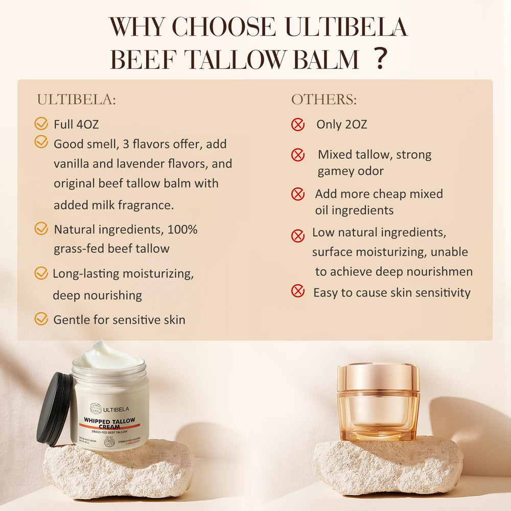 ULTIBELA product image showing jar and natural ingredients for sensitive skin