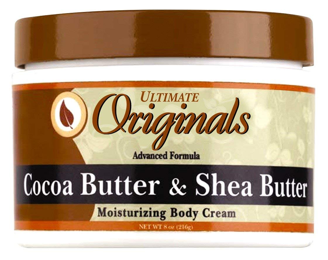 Ultimate Organics jar on bathroom shelf signaling nourishing skin care.